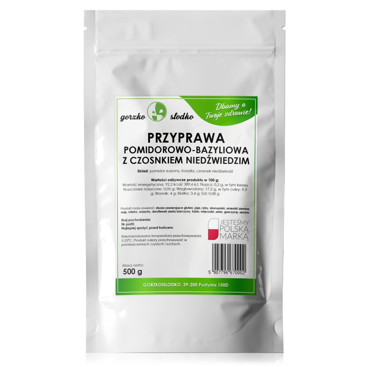 Mieszanka pomidor - bazylia - czosnek niedźwiedzi